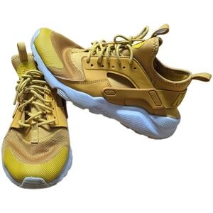 Nike Air Huarache Sneakers Youth Size 7Y Yellow White Athletic